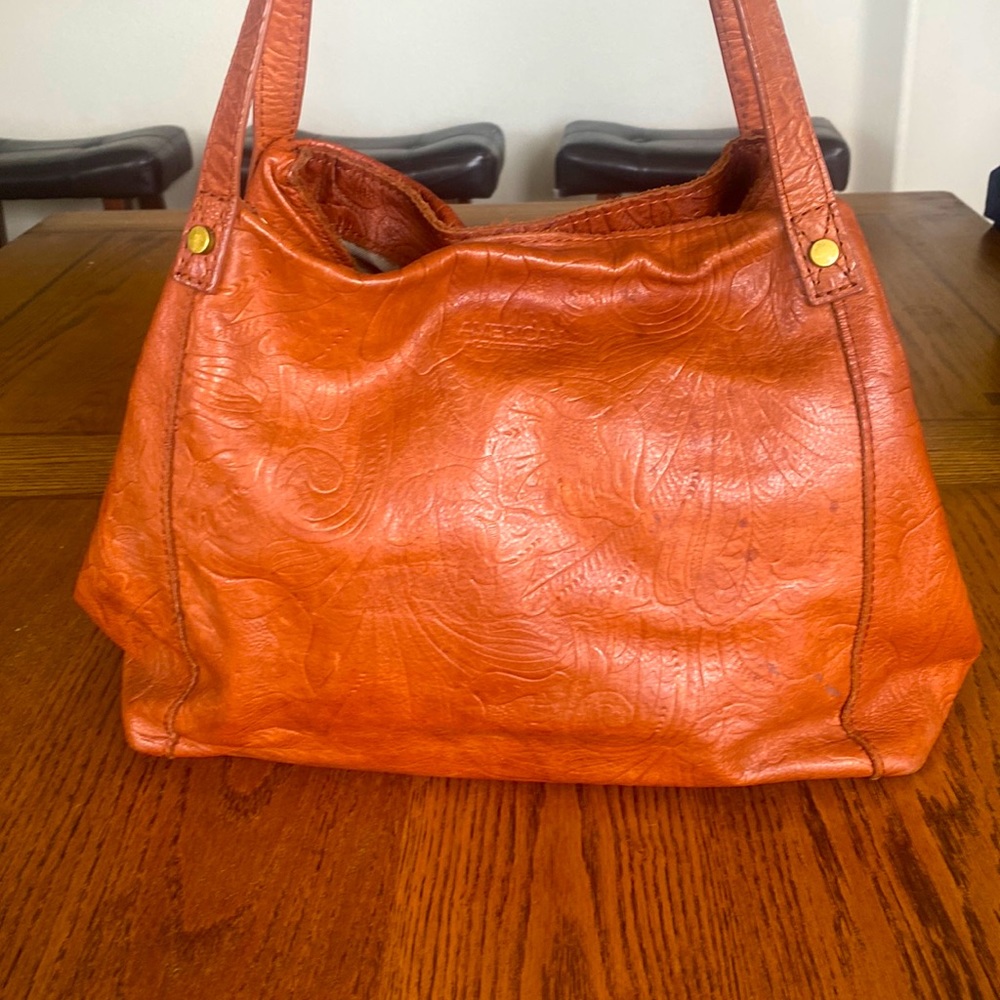 American Leather Co. Embossed Handbag